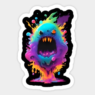 Cute creepy blob monster Sticker